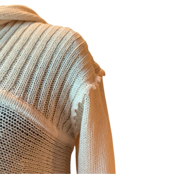 NWT Vintage Y2K Moth by Anthropologie Cropped Sweater Cardigan Cream Size Medium - Picture 2 of 9